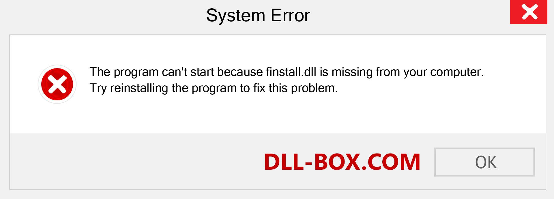  finstall.dll file is missing?. Download for Windows 7, 8, 10 - Fix  finstall dll Missing Error on Windows, photos, images